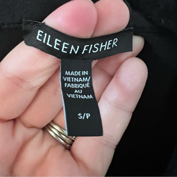 Eileen Fisher Tencel Blend Shirtdress in Black size Large - Picture 4 of 7